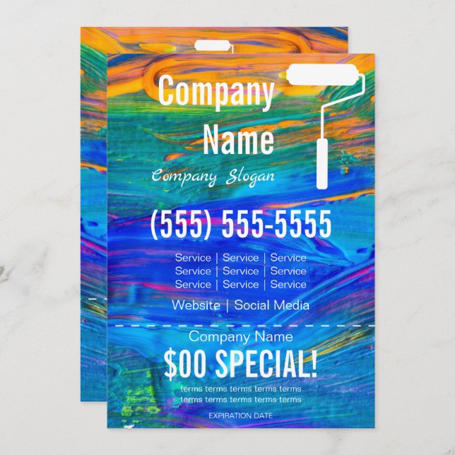 Painter 5x7 Flyer Invitation (Front/Back)