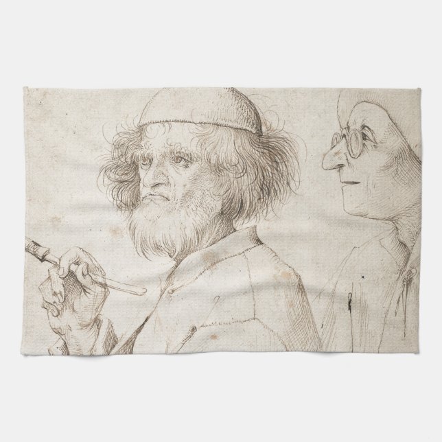 Painter and Connoisseur by Pieter Bruegel Towel (Horizontal)
