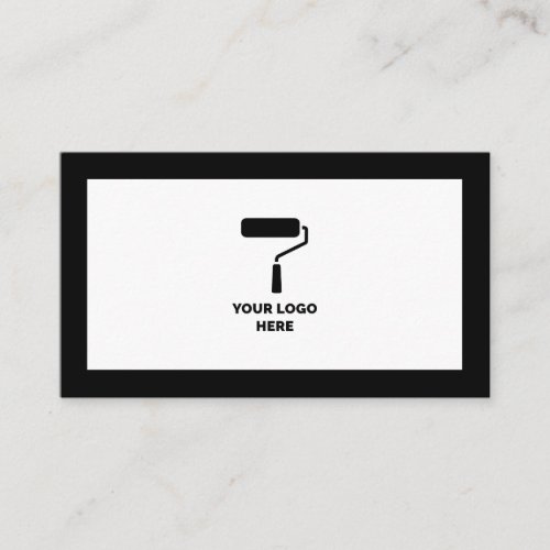 Painter and Decorator Add Your Logo Black Business Card