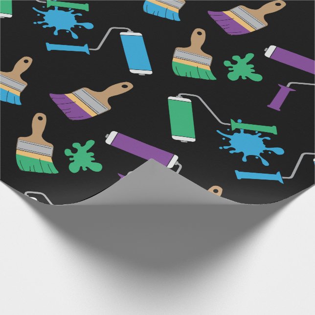 Painter and Decorator Birthday Wrapping Paper (Corner)