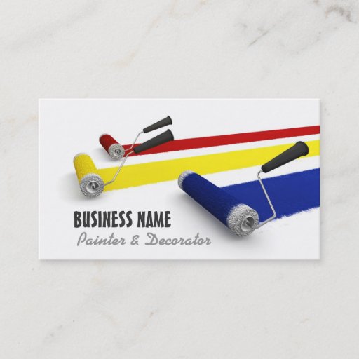 Customizable Painter and Decorator Business Card