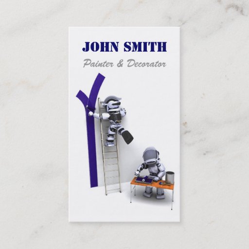 Customizable Painter and Decorator Business Card