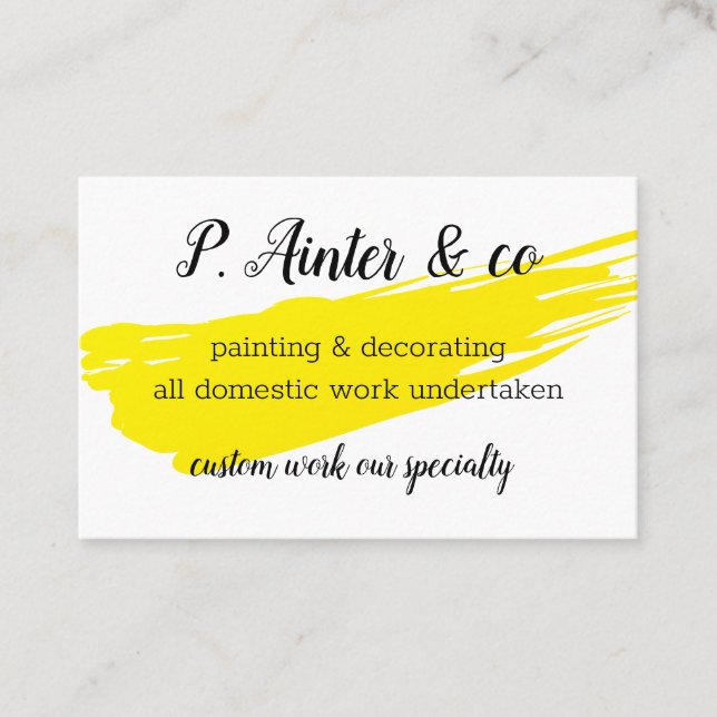 Painter and decorator business card (Front)