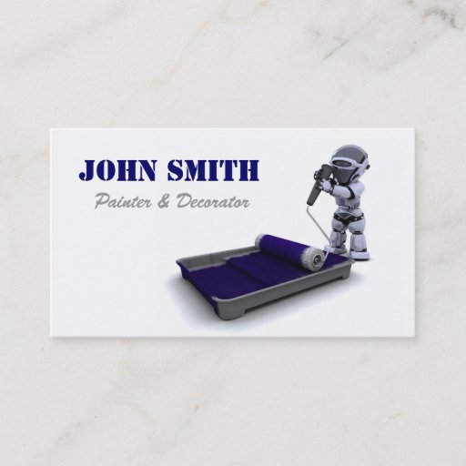 Customizable Painter and Decorator Business Card