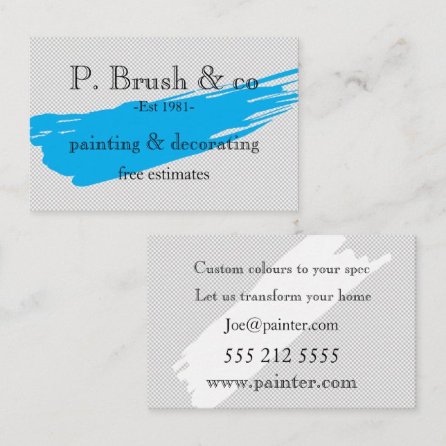 Painter and decorator Business Card (Front/Back)