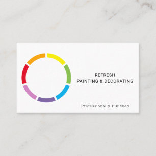 Painter And Decorator Colorful Rainbow Circle Business Card