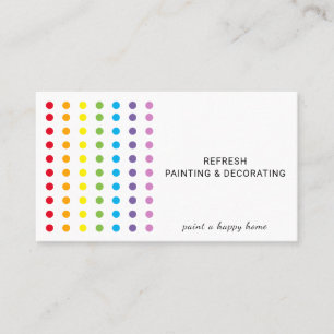 Painter And Decorator Colorful Rainbow Dots Business Card