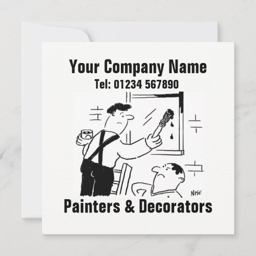 Painter and Decorator Information on a Card