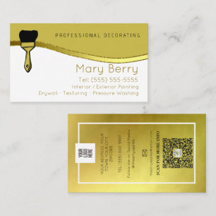 Painter and decorator interior design small business card