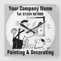 Painter and Decorator, Painting & Decorating Square Wall Clock