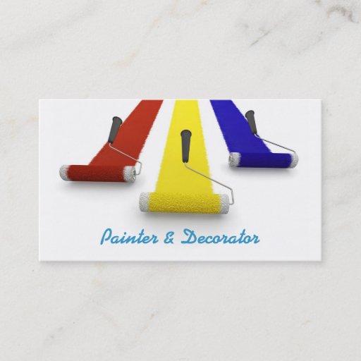 Customizable Painter and Decorators Business Card