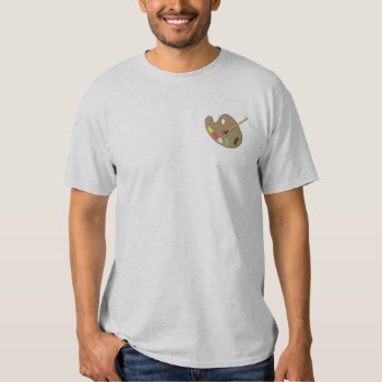 Painter-artist Embroidered T-shirt by ZazzleEmbroidery at Zazzle