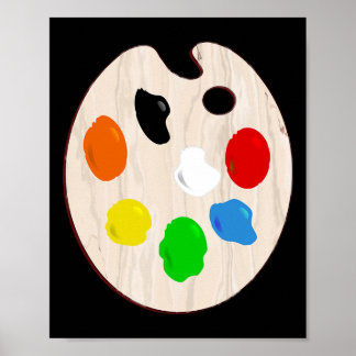 Painter Artist Paint Palette Halloween Costume Poster