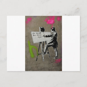 Painter at work postcard