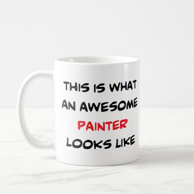 painter, awesome coffee mug (Left)