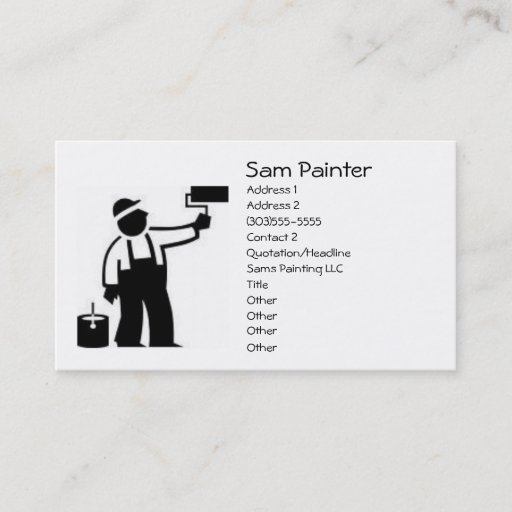 Customizable Painter Business Card