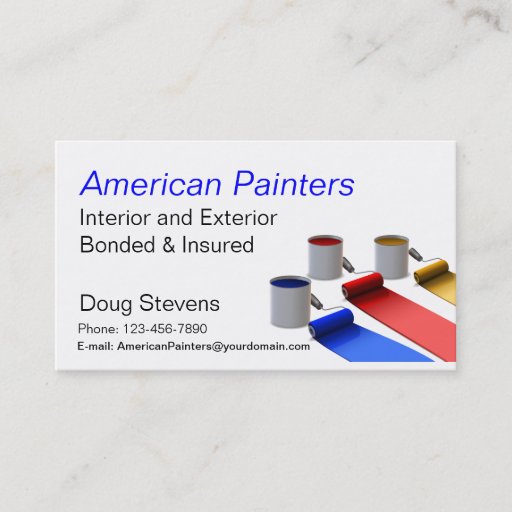 Customizable Painter Business Card Templates