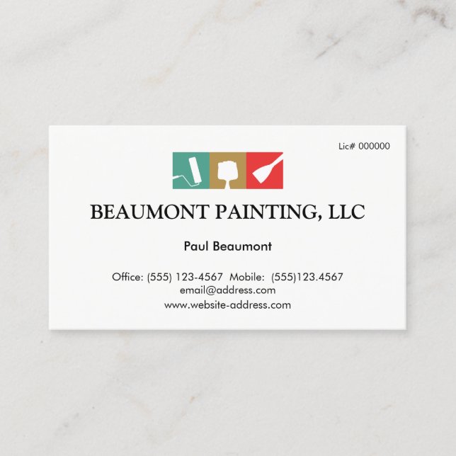 Painter Business Card (Front)