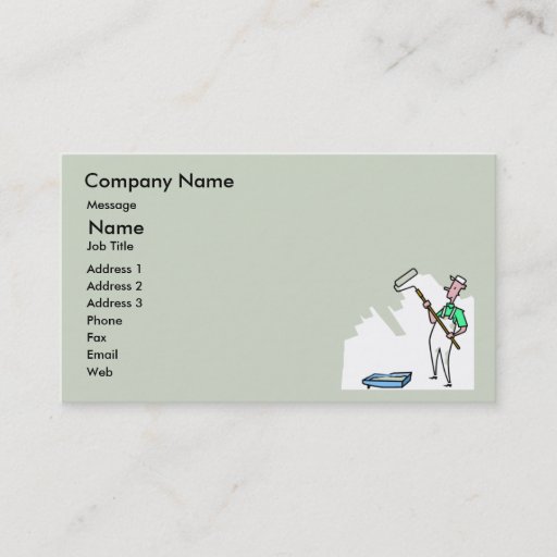Customizable Painter Business Card