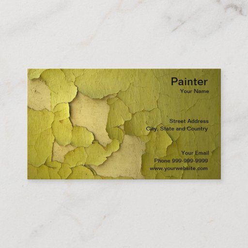 Customizable painter business card