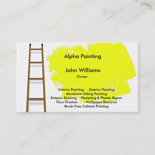 Customizable Painter Business Card