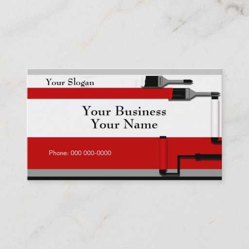 Customizable Painter Business Card Template