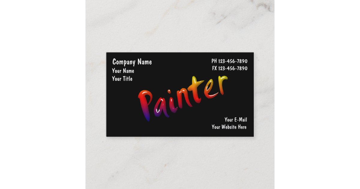 Painter Business Cards | Zazzle