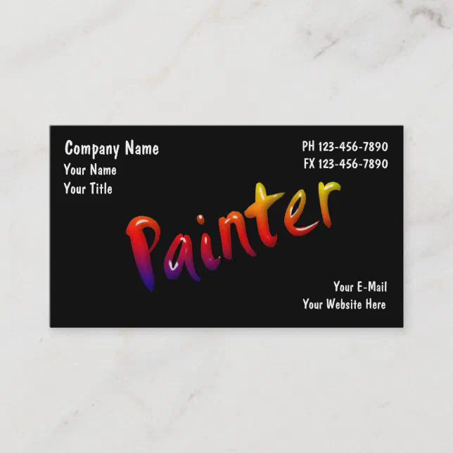 Painter Business Cards | Zazzle