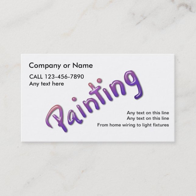 Painter Business Cards (Front)