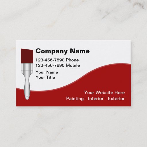 Customizable Painter Business Cards
