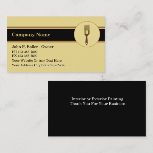 Customizable Painter Business Cards