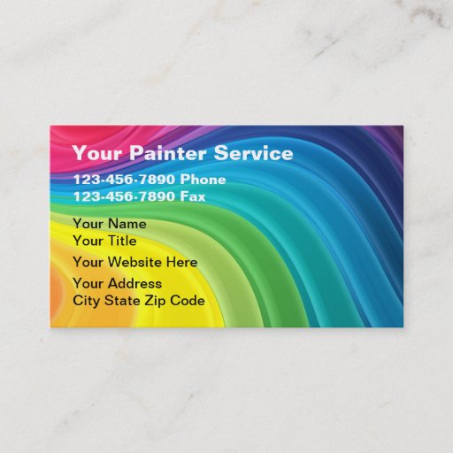 Customizable Painter Business Cards