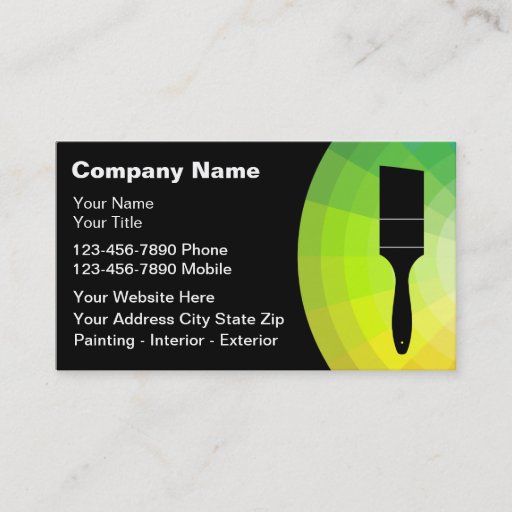 Customizable Painter Business Cards