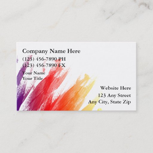 Customizable Painter Business Cards