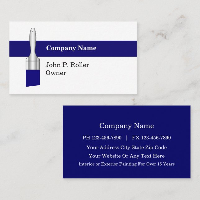 Painter Business Cards (Front/Back)