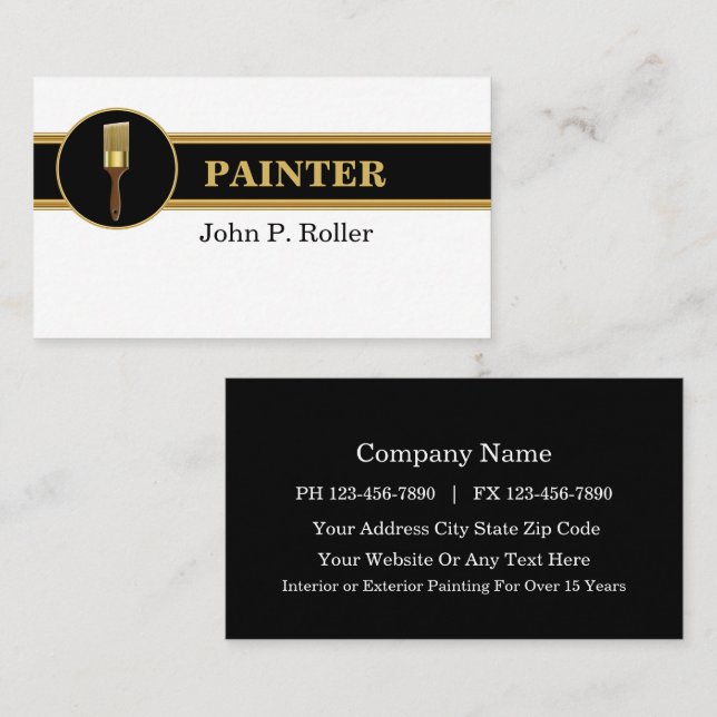 Painter Business Cards (Front/Back)