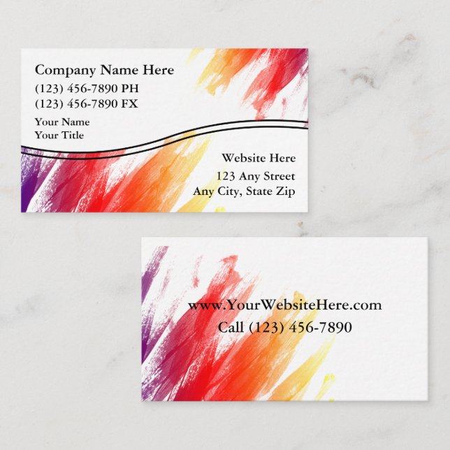 Painter Business Cards (Front/Back)