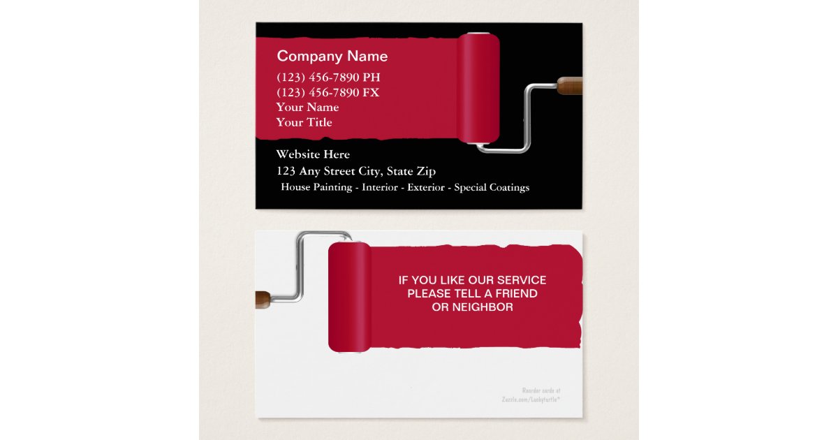 Painter Business Cards | Zazzle