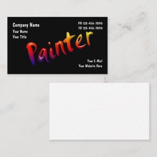 Painter Business Cards