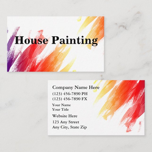 Painter Business Cards Design Template (Front/Back)