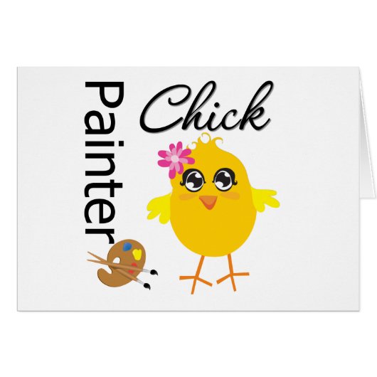 Painter Chick Cards (Front Horizontal)