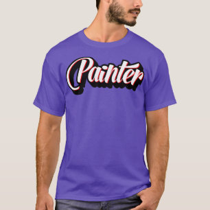 Painter Cursive Illustration  T-Shirt