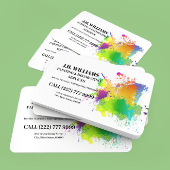 Painter & Decorator | Interior And Exterior Business Card by SmokeyOaky at Zazzle