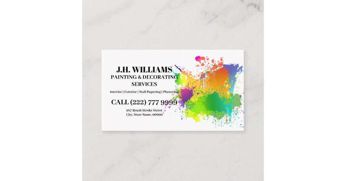 Painter Decorator Interior And Exterior Business Card Zazzle Com