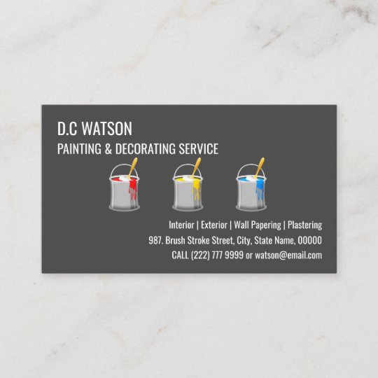 Painter Decorator Interior And Exterior Business Card Zazzle Com