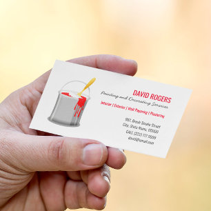 Painter & Decorator Simple Handy Man Business Card