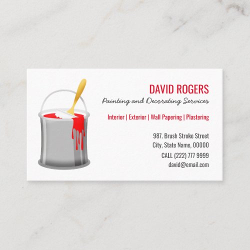Painter  Decorator  Simple Handy Man Business Card