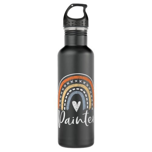 Painter Gift For Women Funny Rainbow Painter Artis Stainless Steel Water Bottle