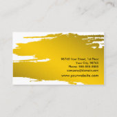 Painter Gold Business Card Template (Back)