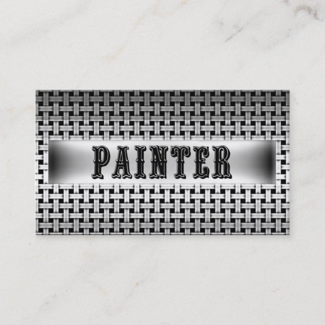 Painter Metal Look Business Card (Front)